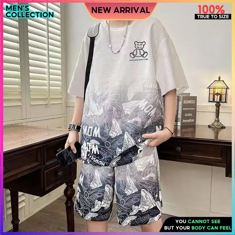 Ao Khoac Cho Nam áO PhôNg Bigsize Nam 130Kg Ao Thun Tay NgắN Nam áO PhôNg Form RộNg áO Nocturnal Bộ Đồ Thể Thao ThườNg NgàY Cho Nam, Bộ Hai MảNh MùA Hè, ThờI Trang, In HìNh, Tay LửNg ÁO, Cổ TròN, DáNg RộNg VừA VặN, ÁO PhôNg, Cung CấP TrựC TiếP 0