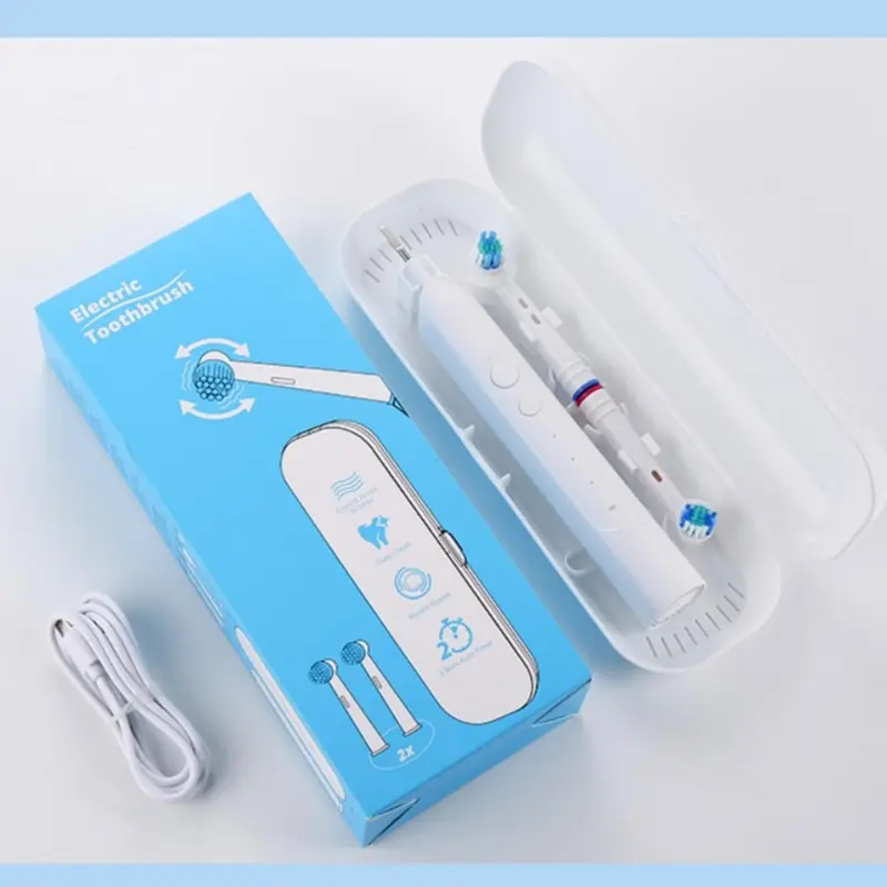 Electric Toothbrush with 2 Extra Brush Heads (1 Box), Waterproof Gums Protecting Motor Toothbrush, Intelligent Deep Cleaning Toothbrushes for Adults 7