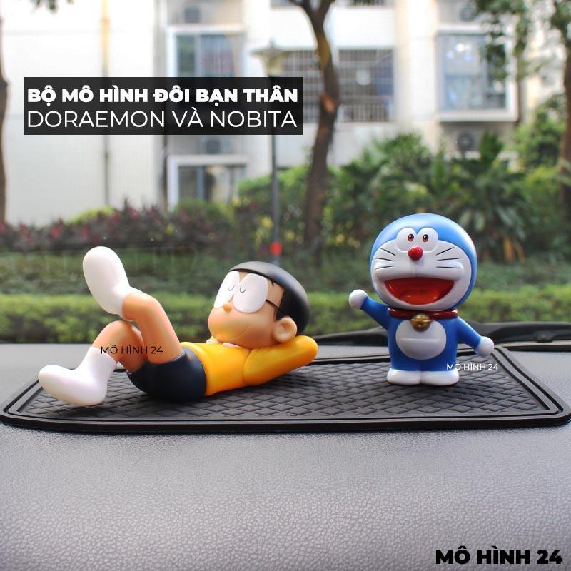 Bộ mô hình đôi bạn thân Doraemon và Nobita nằm 18x8cm truyện tranh nổi tiếng doremon figure size to đồ chơi Nôbita