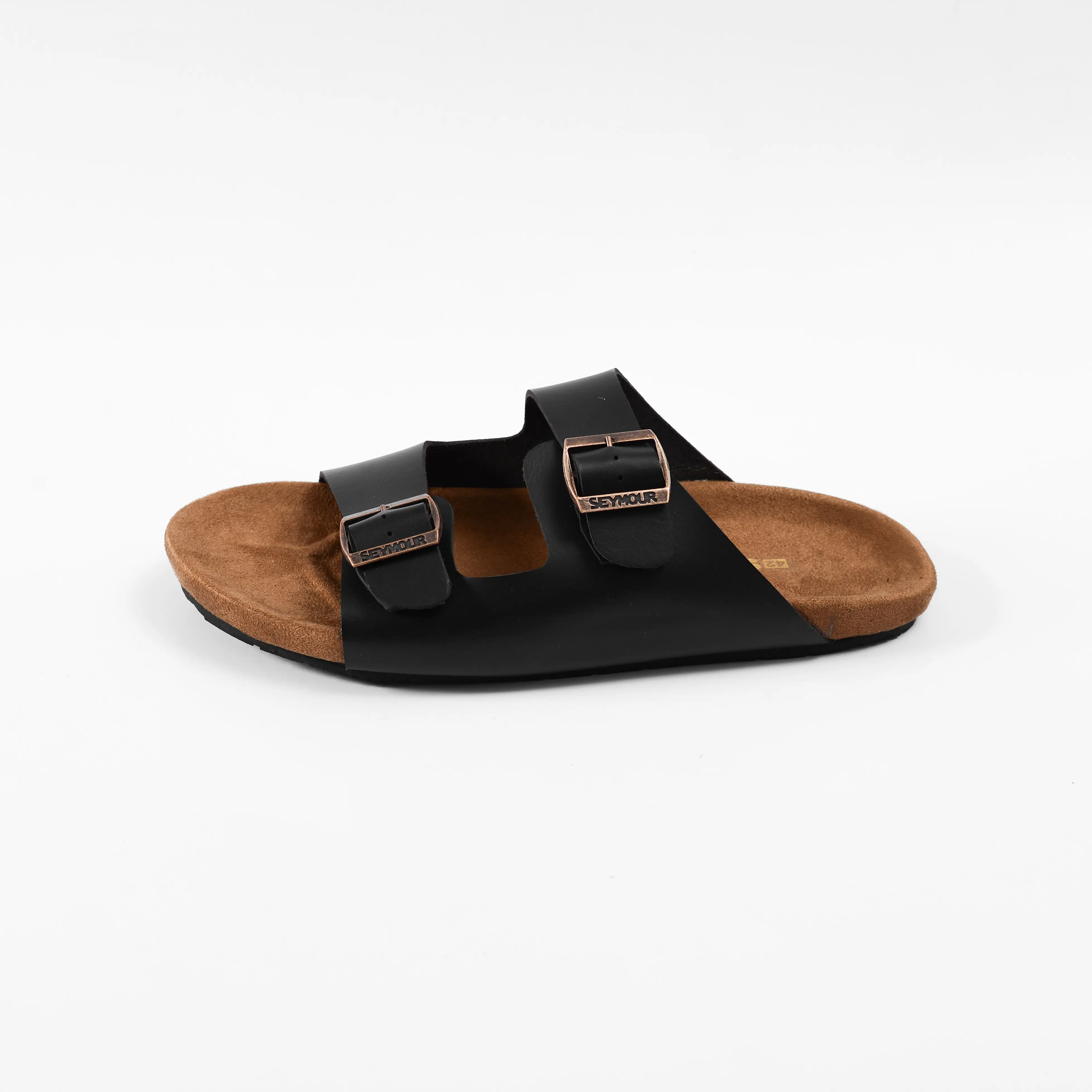 SEYMOUR Sandals - Morris Black Tan Hitam Karet