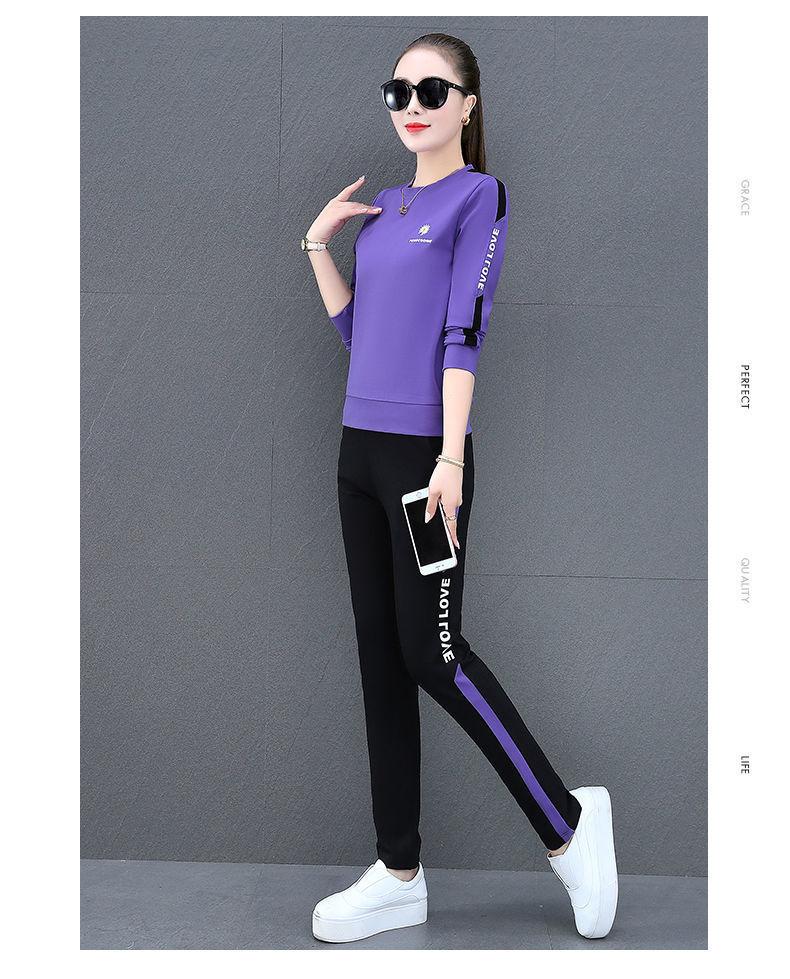 Product Introduction of Áo Len Nữ, Bộ Đồ Thể Thao, Bộ Sưu Tập Xuân Thu 2023, Bộ Đồ Mới, Dáng Rộng Vừa Vặn, Dài Tay, Phong Cách Hàn Quốc, Trang Phục Thường Ngày Cổ Tròn, Mỏng Vừa Vặn, Bộ Đồ Hai Mảnh Chạy Bộ Sport 27