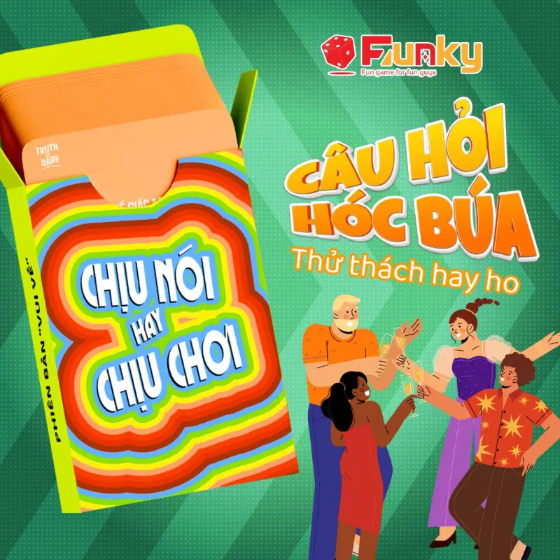 Bộ Bài Chịu Nói Hay Chịu Chơi Phiên Bản "Vui Vẻ", Drinking Game Nói Hay Làm Siêu Vui Nhộn Dành Cho Nhóm Bạn Củ7Funky Thẻ Bài Cards 2025