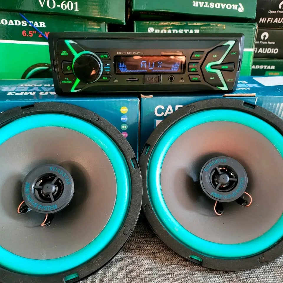 PROMO SUPER!!! TAPE MOBIL AUDIO BLUTUT + 2 SPEAKER SUBWOFER 6,5 INCH RADIO BLUETOOTH LCD AC/DC USB LAMPU RGB BISA COD