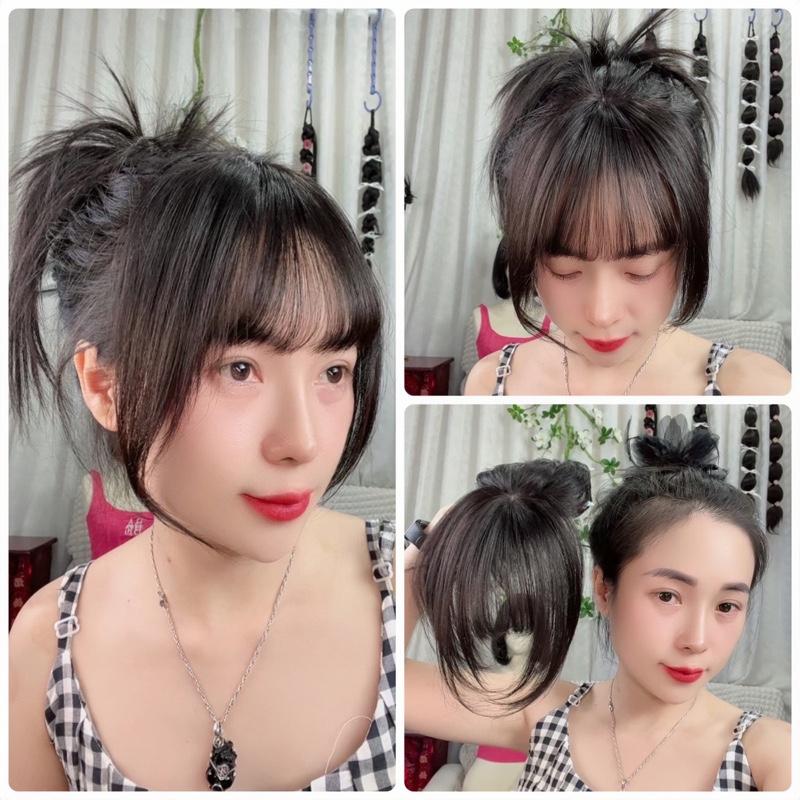 tóc giả, mái dày, mái thưa  4d, mái che hói, mái che bạc, phụ nữ, nhuộm dc