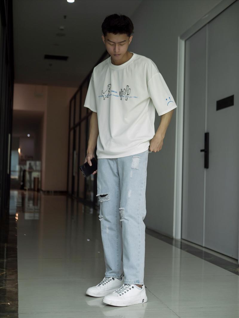 Product Introduction of Quần bò ống suông chất jean nam dáng baggy màu xanh đen xám phom rộng Menswear Denim Pants Có Túi Ong 13