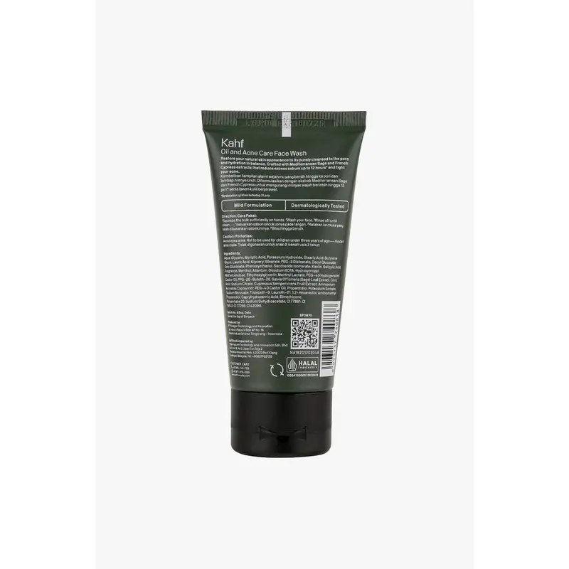 Kahf Acne Care Face Wash 50 ml Pembersih Wajah ijo Facial sabun muka berminyak 3