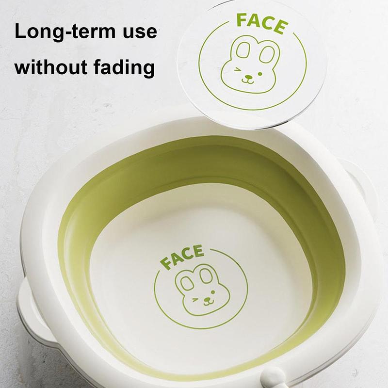 Cartoon Print Foldable Wash Tub Foldable Baby Bathtub, Stable Stable Kids Wash Basin Bottle Wash Basin 4