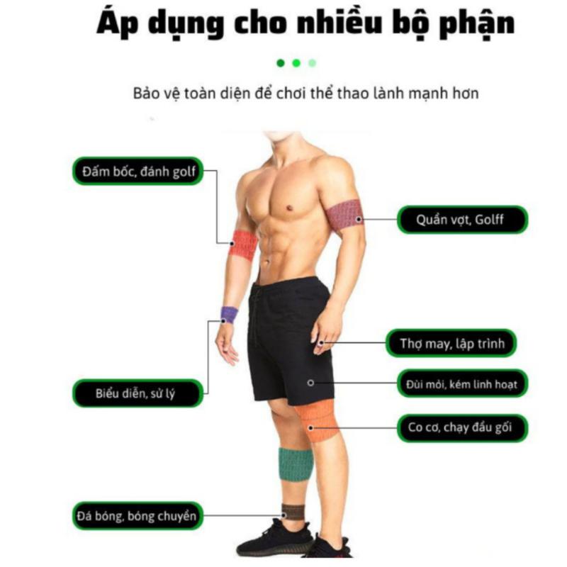 Băng quấn thể thao quấn cổ chân đá bóng dán cơ vải tự dính Hạn chế chấn thương Bảvệ khớp và cơ Sport Tập Thể Dục 6