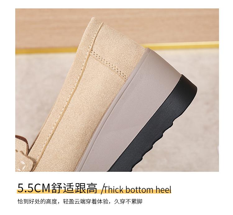 Product Introduction of plus Size Women's Shoes Fan Rongping New Fashion Casual Platform Height Increasing Slim Platform Shoes Rocking Bottom Mom Shoes One Pedal Lightweight Shoes Footwear Girl 9