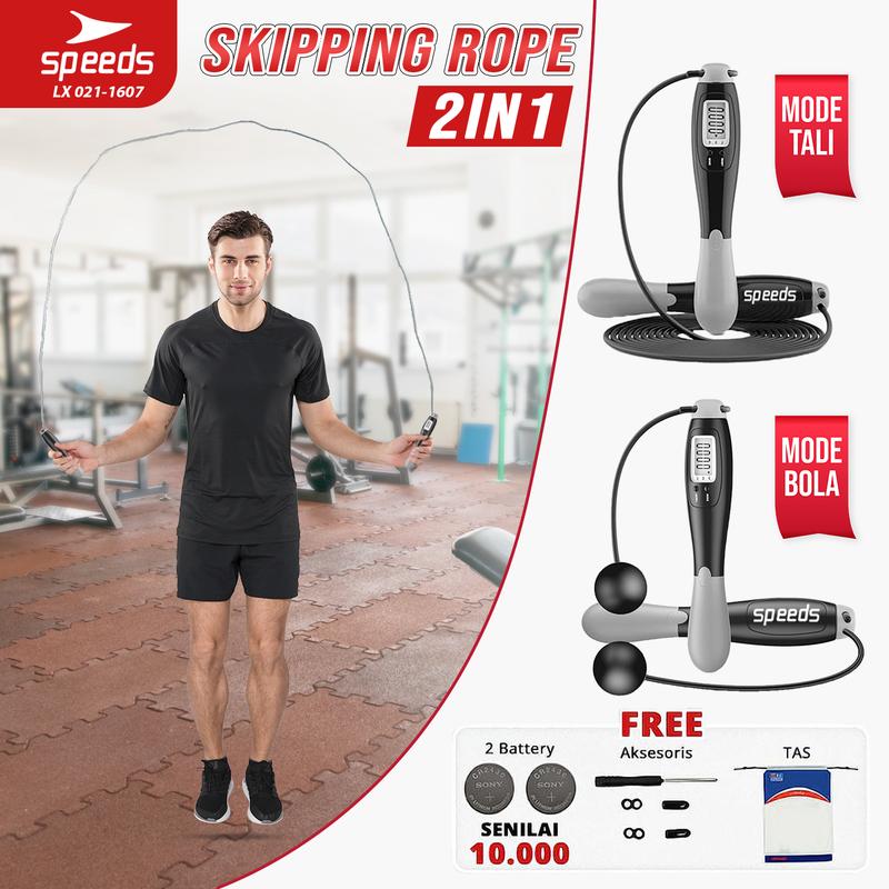 SPEEDS Skipping Spring Lompat Tali 2 in 1 Dengan Tali dan Tanpa - Shop ...