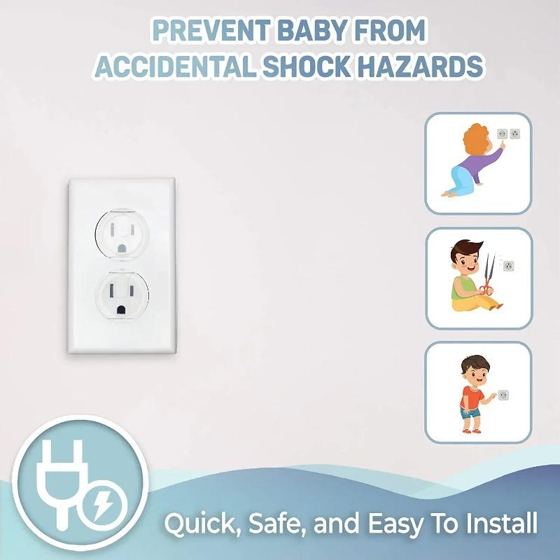 Product Introduction of 1pc Outlet Covers, American Standard Baby Proofing Safety Child Secure Electric Plug Protectors 2