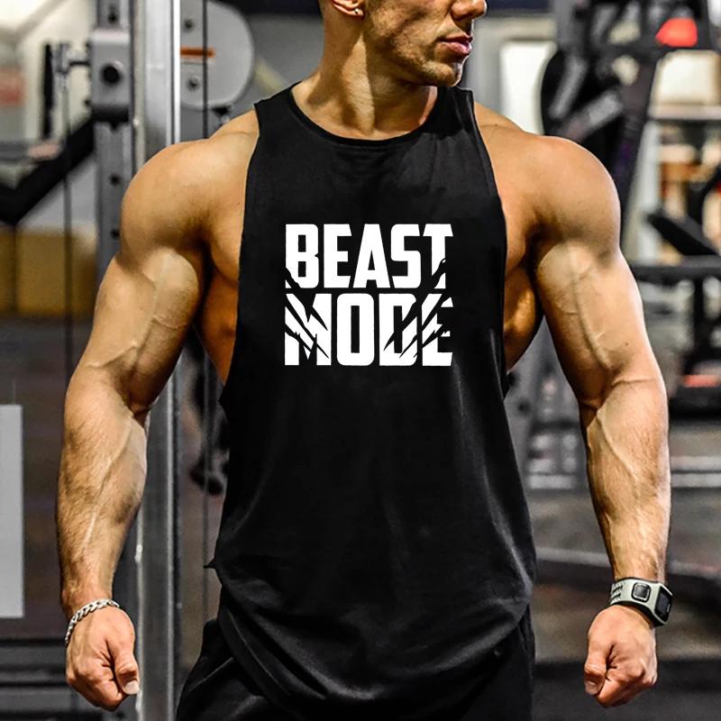 Summer Tank Tops For Men Oversized Muscle T-Shirt Sleeveless Solid Color Round Neck Quick Dry Bodybuilding Vests Casual Loose Fit Holiday Fitness Gym Shi