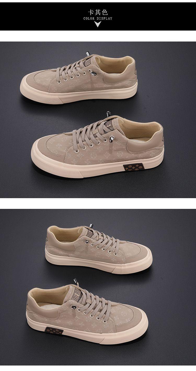 Product Introduction of Spring Breathable Men's Cloth Shoes 2024 New Lazy Breathable Casual Shoes Fashion Versatile Youth Trend Canvas Sneakers Parent 26