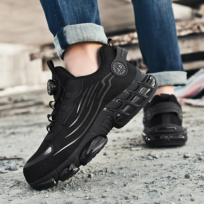 Comfortable And Slip-Resistant Steel-Toe Puncture-Proof Work Boots, Suitable for Outdoor Leisure, Versatile Sports Shoes, Trendy And Fashionable Footwear for Both Men And Women. Boy Closed