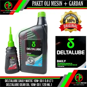 Paket oli mesin DELTALUBE MATIC 10W-30 (0.8L) & Oli gardan DELTALUBE (120ML) ORIGINAL 100%