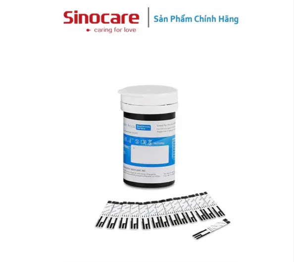 Hộp đường (gluco) Sinocare- Hộp 50 que (tặng 50 kim) 1