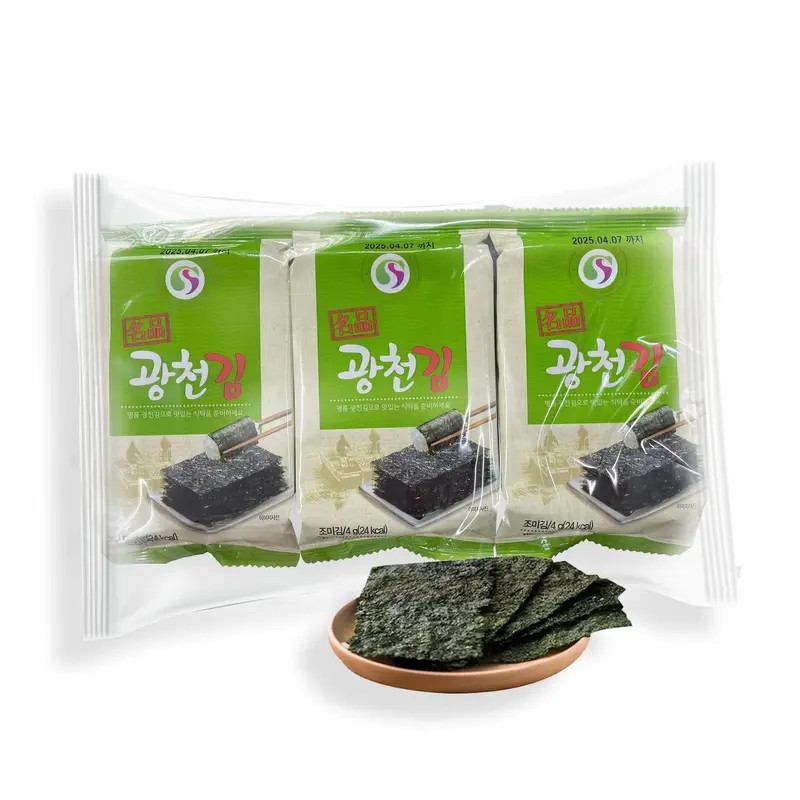 ( 30 GÓI ) Rong Biển Sấy Khô SAMJIN HEALTH - 4gram / gói Snack Lá Rong Biển 1