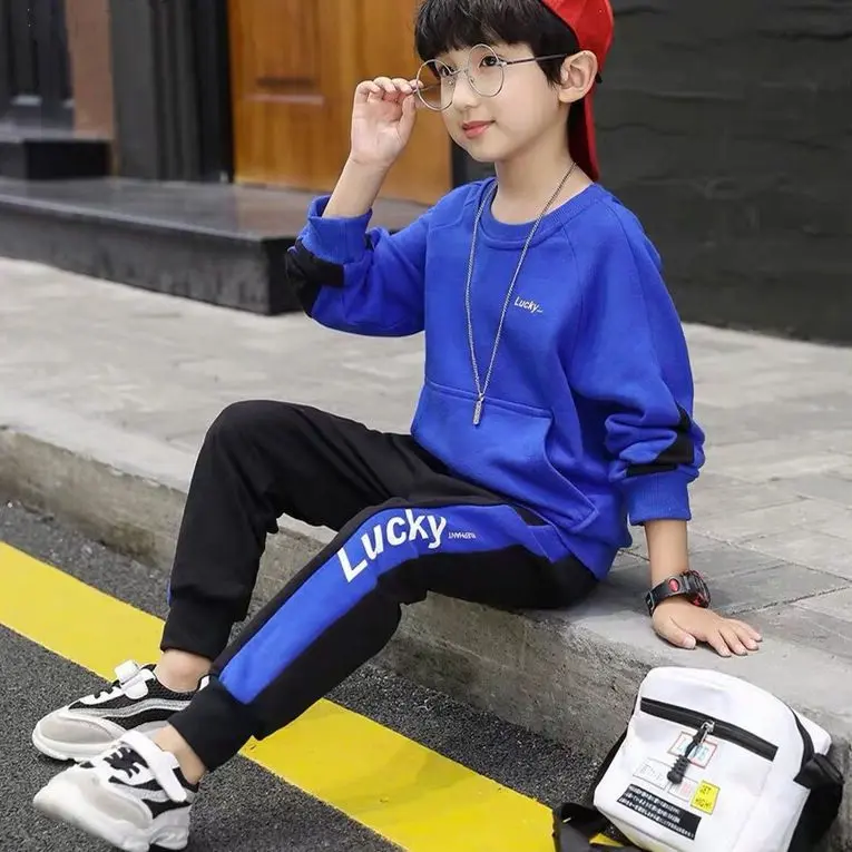 Bộ Đồ Bé Trai, Thích Hợp Cho Mùa Xuân Và Mùa Đông, Lót Lông Cừu Dày Dặn, Thích Hợp Cho Mùa Xuân, Trẻ Em, Mùa Thu Và Mùa Đông, Áo Khoác Bông Thời Trang, Bộ Hai Mảnh, Thời Trang, Cho Trẻ Sơ Sinh