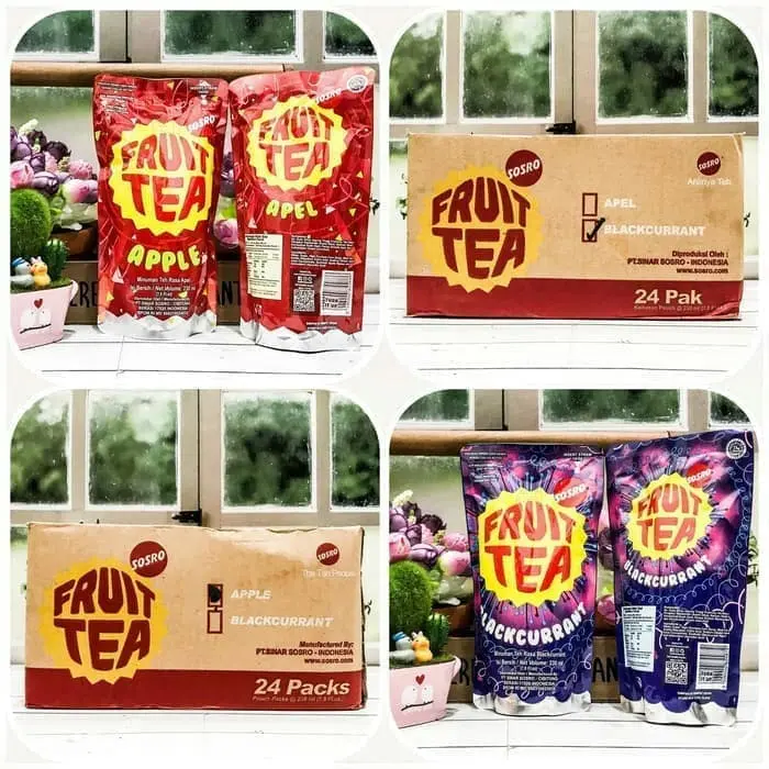 Minuman Fruit tea Sosro 200 ml isi 24 pcs Rasa Apel Teh botol Sosro Lemon Lemon 3