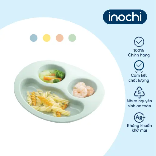 Bộ Ăn Dặm Cho Bé Hàng INOCHi Gồm Khây ,Thìa ,Nĩa