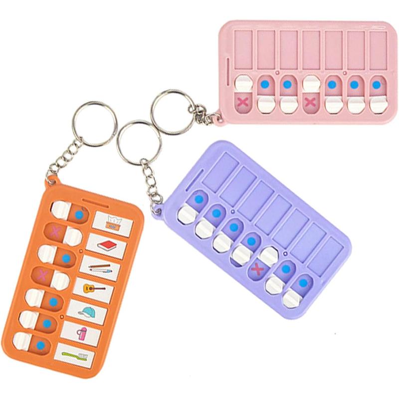 Checklist Key Chain Chore Planning Chart Key Chains 3 Pcs Schedule Rings Daily Weekly ...