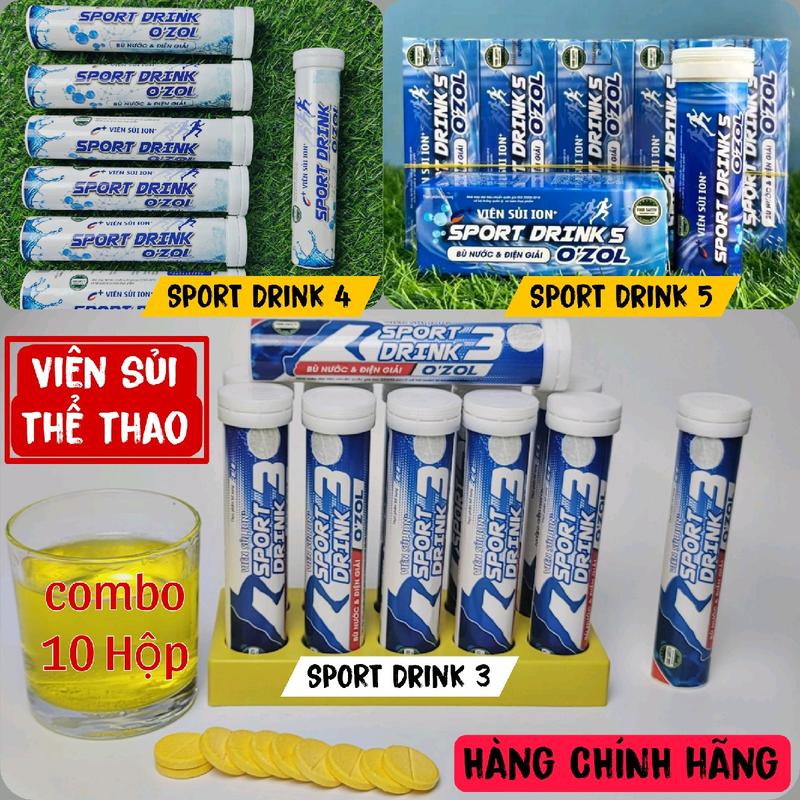 Viên sủi thể thao ion Sport Drink Ozol 3, 4, 5 BÙ NƯỚC, KHOÁNG CHẤT VÀ ĐIỆN GIẢI DÀNH RIÊNG CHO ANH EM VẬN ĐỘNG CƯỜNG ĐỘ CAO VÀ CHƠI THỂ THAO