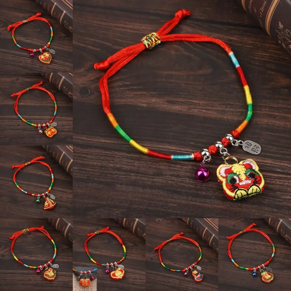 Vòng Tay Lễ Hội Thuyền Rồng, Phong Cách Trung Quốc Sáng Tạo, Mặt Dây Chuyền Zongzi, Dây Thừng Bện Có Thể Điều Chỉnh Vòng Tay Màu Thủ Công Dễ Thương, Tuyệt Vời Làm Quà Tặng