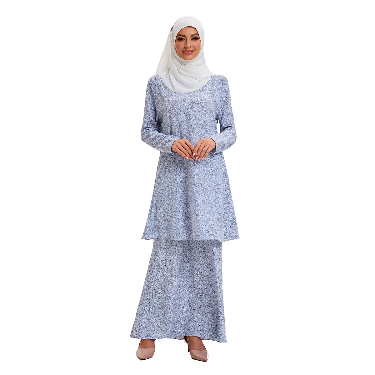 🔥2025 New Arrival! 💃Premium Printed Abaya Set | 🧕Hijab-Friendly Dress Combo | Malaysian Muslim Women | Modest & Luxury Daily Wear
