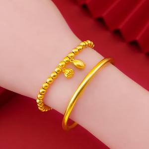 Gelang Tangan Pod Teratai, Kaedah Purba Teratai Tulen, Diwarisi Dua Dunia, Gelang Emas Pasir Emas Tiruan, Pengekalan Warna Bangles Bracelets gelang  elyana ximen  lichen Jewelry