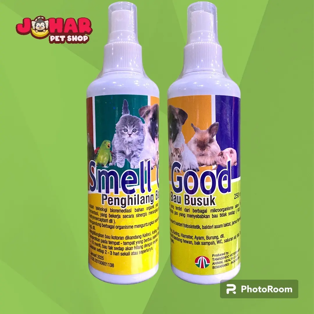 smell good 250 ml penghilang bau busuk kandang kucing anjing kelinci hamster