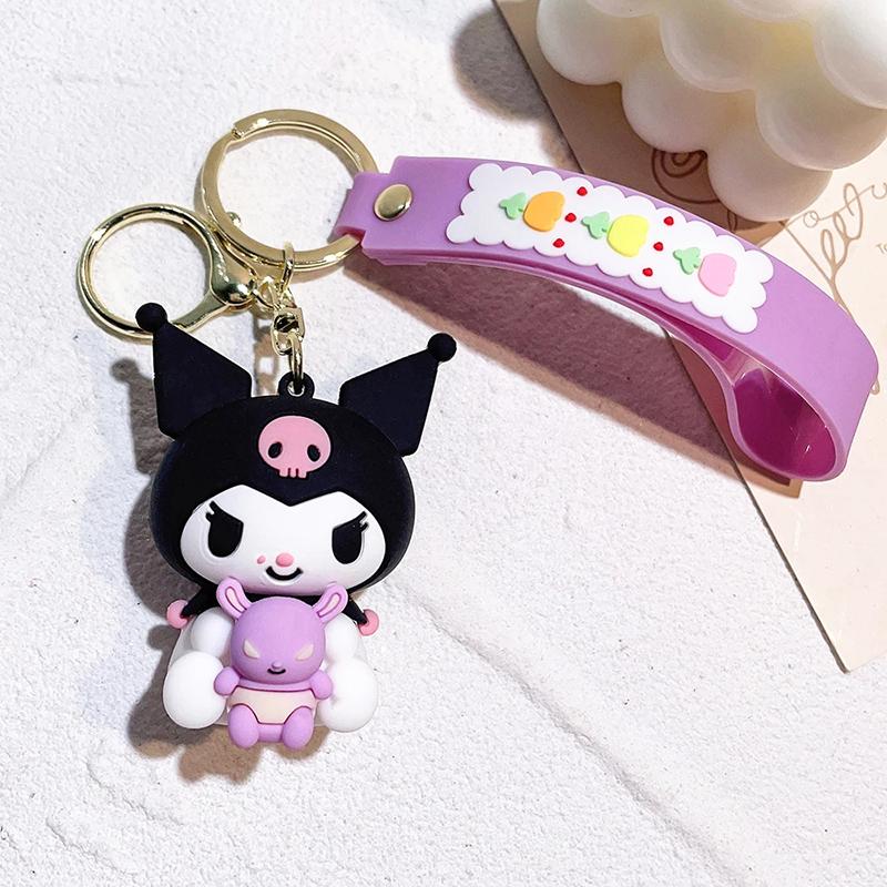 Móc Chìa Khóa Xe Hơi Kawaii, Sanrio, Anime, Hoạt Hình, Giai Điệu, Kuromi, Cinnamoroll, Đồ Chơi, Mặt Dây Chuyền Dễ Thương, Búp Bê, Vòng Chìa Khóa, Quà Tặng 5