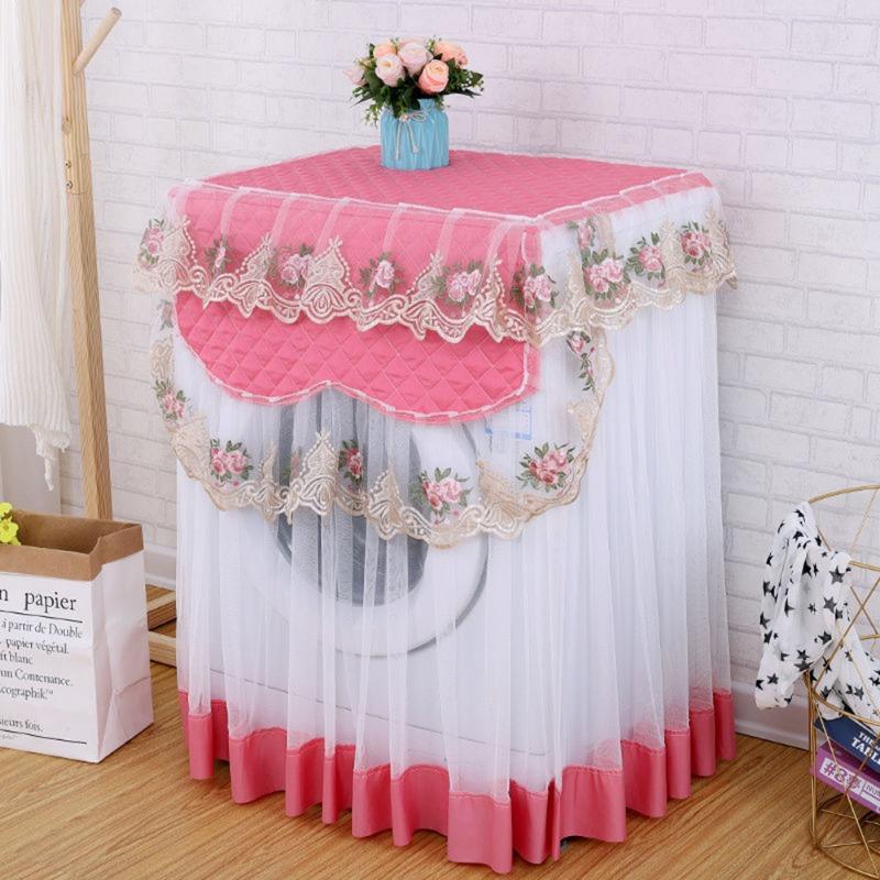 Tấm Che Bụi Máy Giặt, Chất Liệu Ren, Chống Thấm Nước, Thích Hợp Cho Máy Giặt Trống 8kg / 10kg, Hoàn Toàn Tự Động, Tấm Che Bụi Thông Dụng