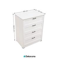 Gambar Dekoruma SHIRO Lemari Laci 4 Susun - Kabinet Laci - Drawer Chest - Putih dari Dekoruma Official Store Kab. Bekasi 2 Tokopedia