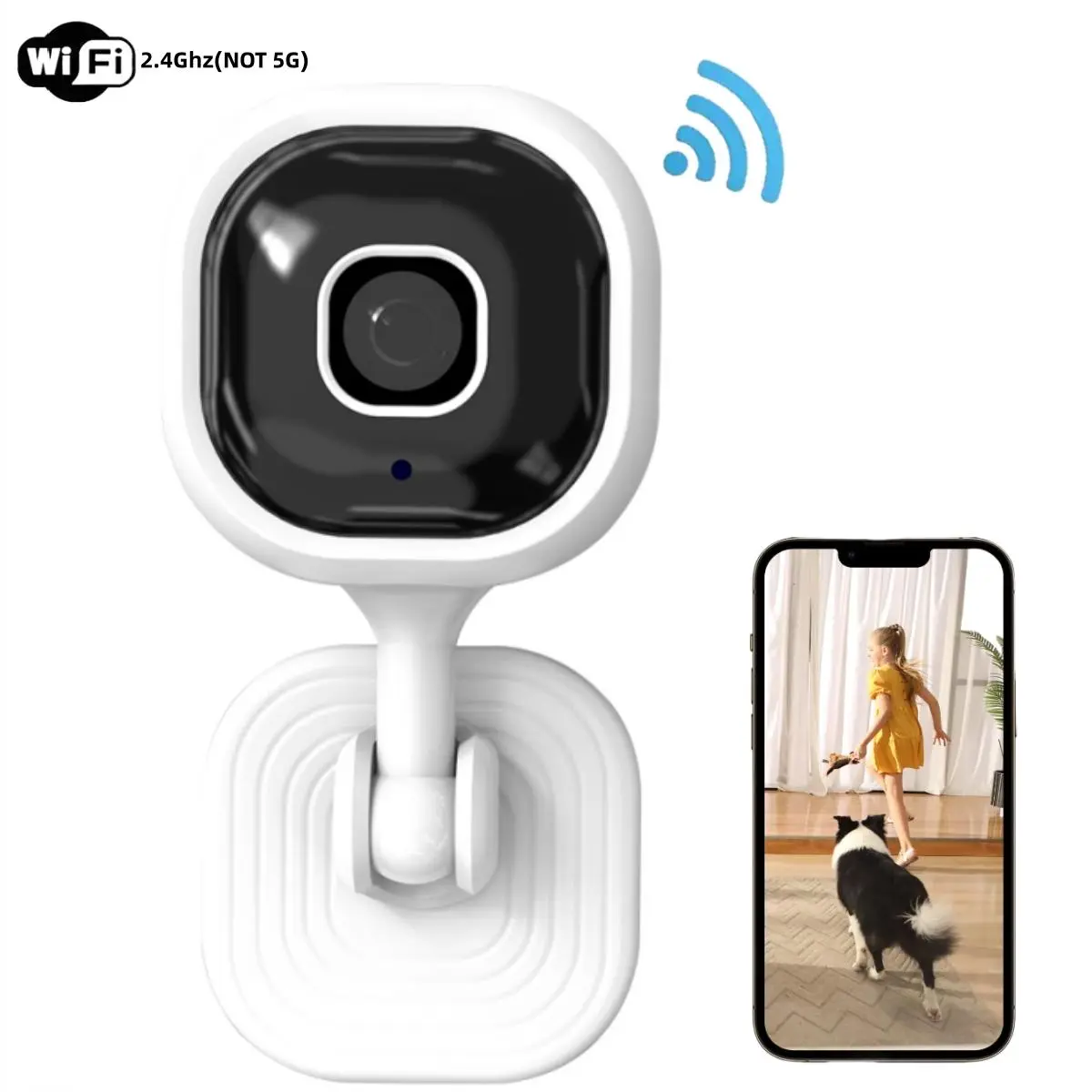 Wireless WiFi Indoor Security Camera with 1080p HD Lens, Support IR Night Vision Loop Recording Motion Detection, for Store/Warehouse/Factory/Home (NOT 5G)