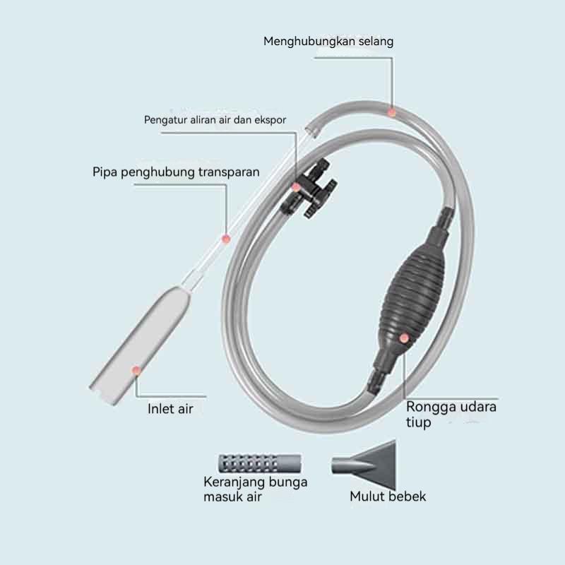 Alat Penyedot Pembersih Akuarium Cleaner Pump Selang Kuras Aquarium Water Change Sifon Ikan Change Gravel Cleaner Alat Penyedot Pembersih Akuarium Cleaner Pump Selang Kuras Aquarium Water Change Sifon Ikan Change Gravel Cleaner