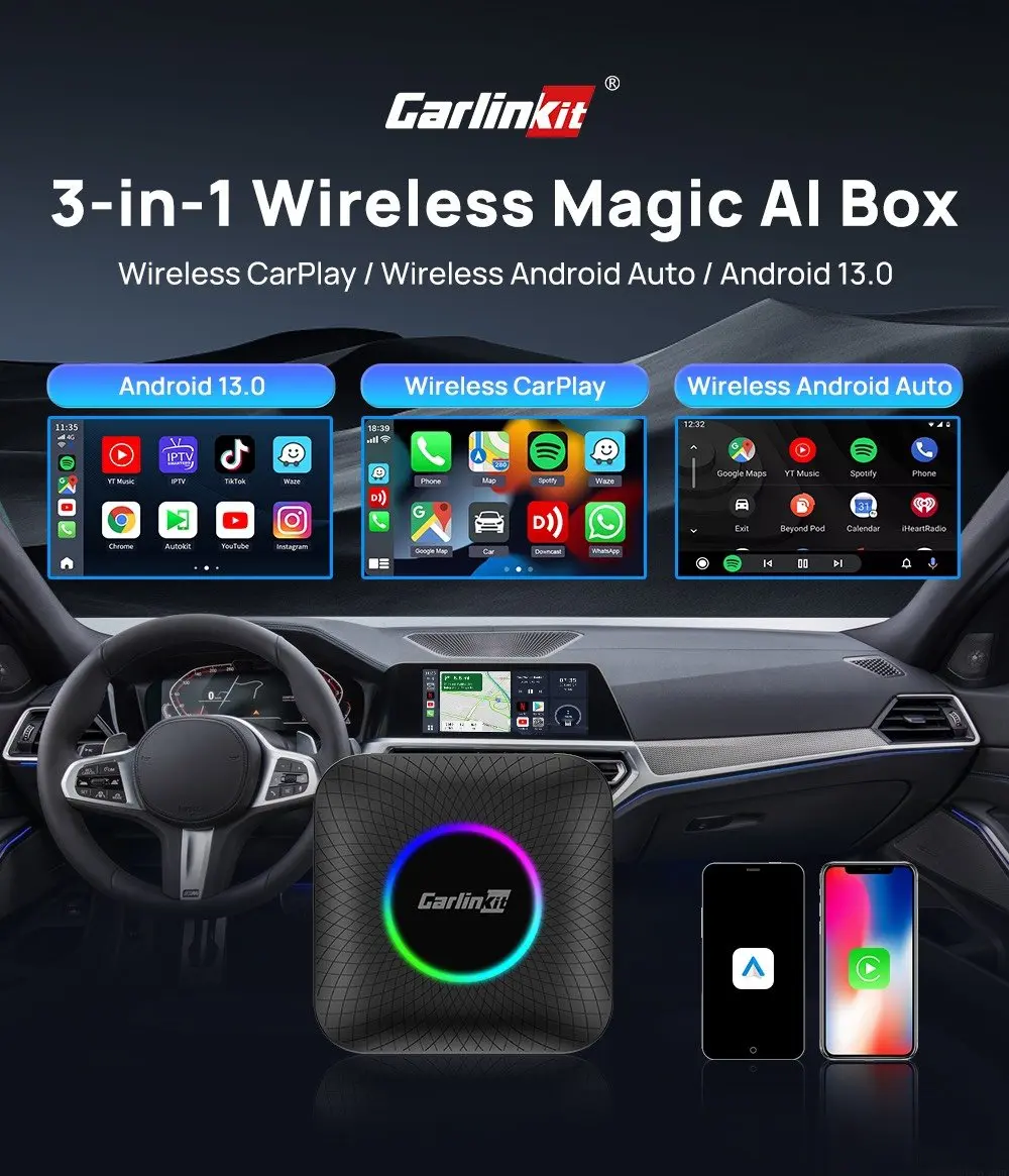 Bộ Carplay Android Box Carlinkit Ambient Màn Hình