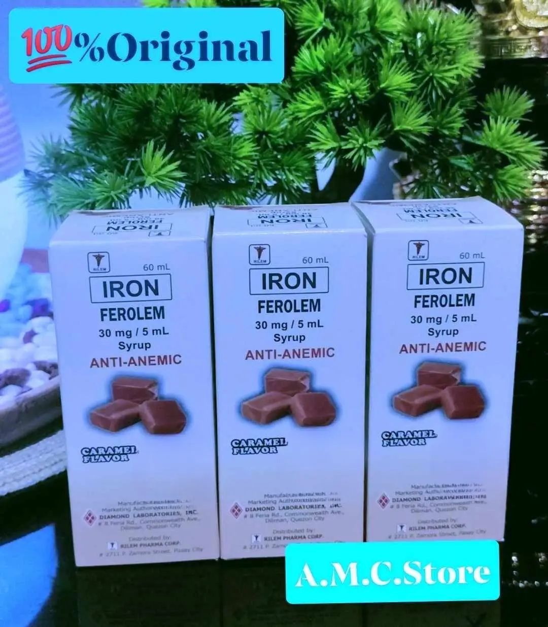 FEROLEM 60mL IRON Supplement Vitamin Syrup Caramel Flavor - DRP-7224 ...