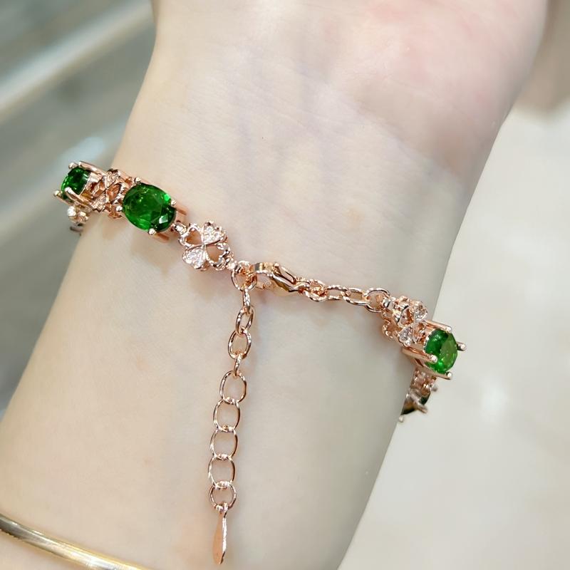 Product Introduction of Rose Gold Plated Emerald Diamond Earrings Ring Pendant Necklace Jewelry Set Exquisite Green Diamond Jewelry cincin perak ring silver silver diamond cincin perak lelaki 22