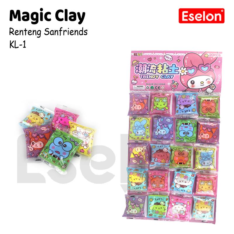 20pcs Mainan Clay Renteng / 1lembar Magic clay KL-1 - Shop | Tokopedia