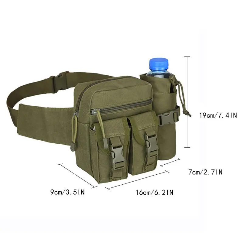 Outdoor Cycling Waist Bag, Multifunctional Water Bottle Storage Bags, Zipper Belt Bag, Running Headset(1 Count) Storage Equipment, Outdoor Sports Accessories 1