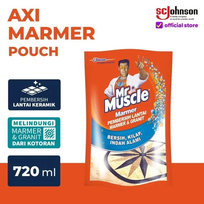 Mr. Muscle Axi Marmer Pouch 720mL - Pembersih Lantai Marmer