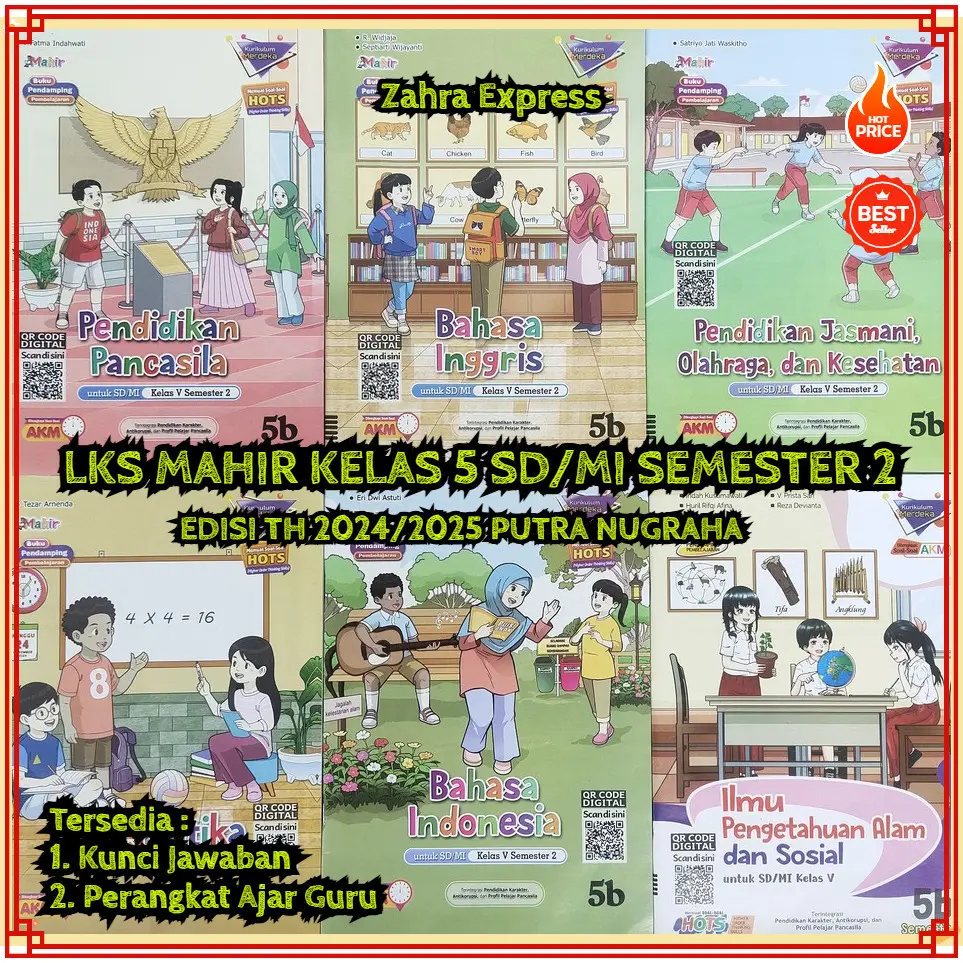 [PN-5B-24/25] LKS MAHIR KELAS 5 SD/MI SEMESTER 2 KURIKULUM MERDEKA EDISI TH 2024/2025 PUTRA NUGRAHA ORIGINAL GRATIS ONGKIR