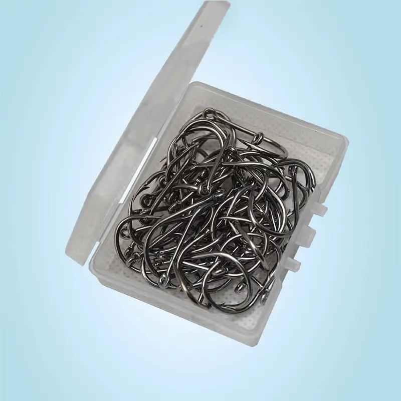 Lưỡi Câu Cá Hình Tròn Bằng Thép Cacbon Cao, Lưỡi Câu Cá Nước Ngọt, Thiết Kế Lỗ, Thích Hợp Cho Dụng Cụ Cá Chép Mạnh, Chất Lượng Cao, 1 Hộp 3