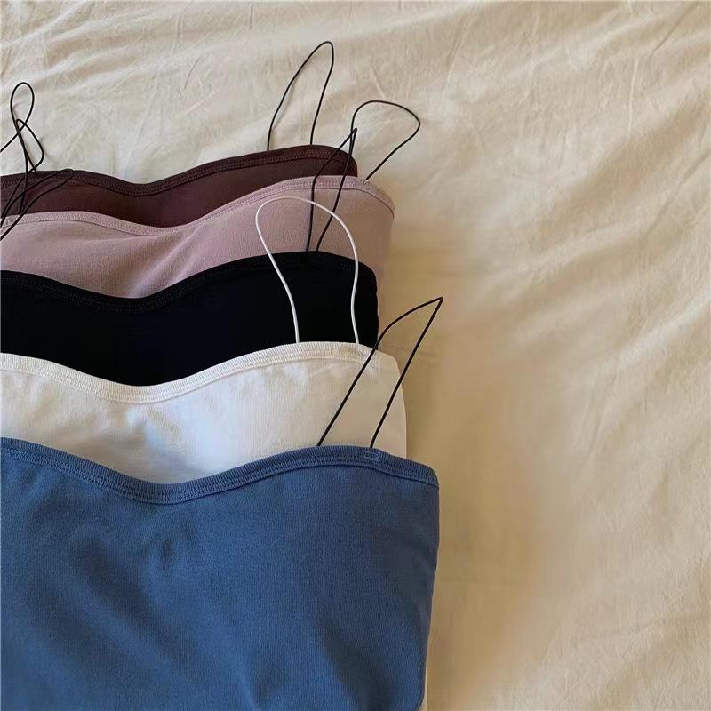 3 pcs warna acak@101 rompi rajut wanita Bra Atasan Top Spandex Tank Crop Cewek 8
