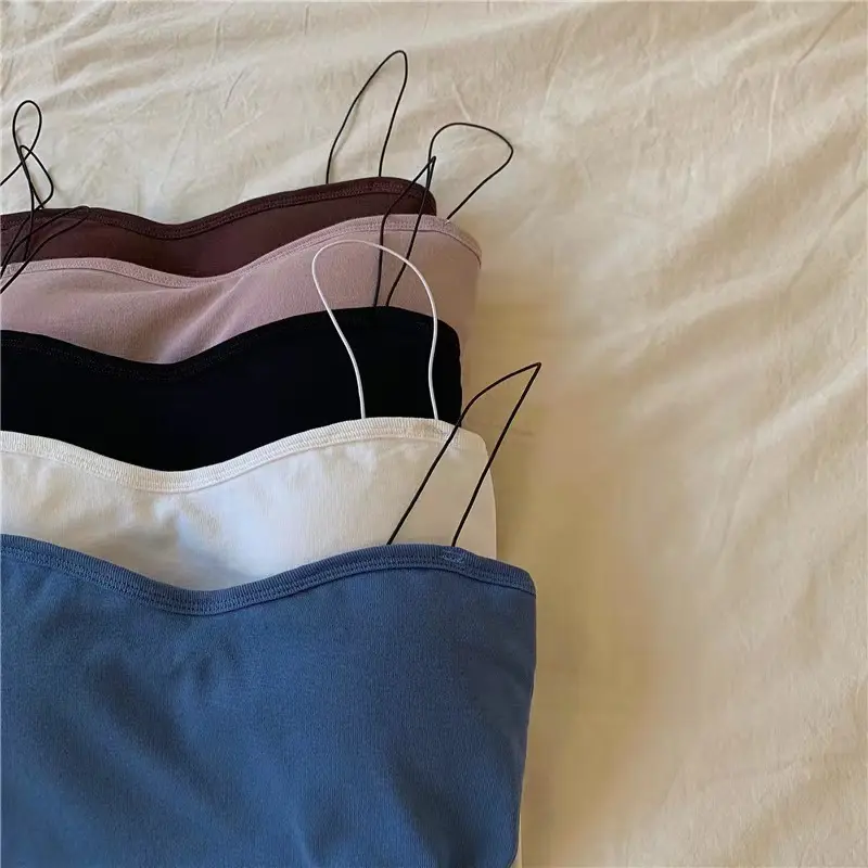 3 pcs warna acak@101 rompi rajut wanita Bra Atasan Top Spandex Tank Crop Cewek 7