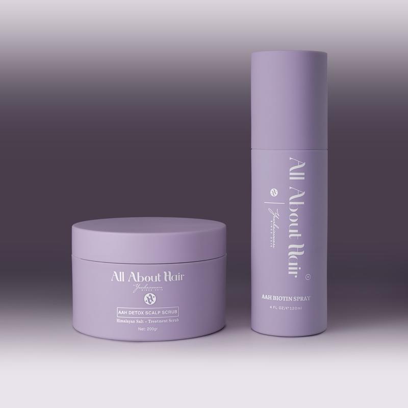 COMBO Xịt dưỡng tóc BIOTIN VEGAB & Tẩy tế bào chết da đầu AAH - Hổ trợ lấy đi gàu nuôi dưỡng nang tóc hổ trợ kích mọc tóc nữ women