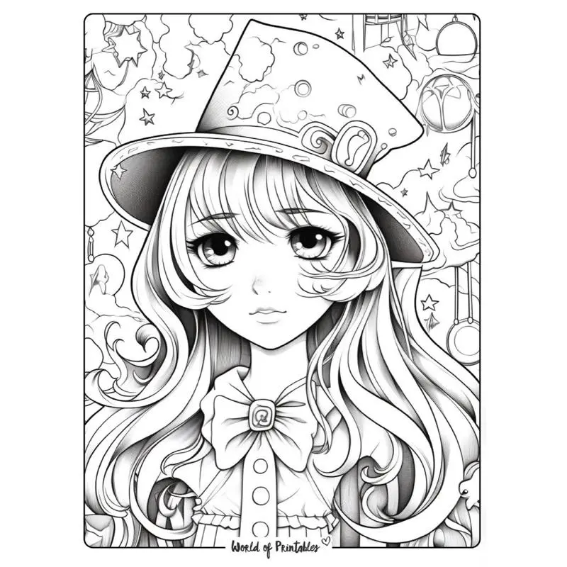 Kawaii (phong cách Chibi dễ thương) - Set 20 Tờ Tranh Tô Màu A4 A5 - TRANH TÔ MÀU COLOR LAND