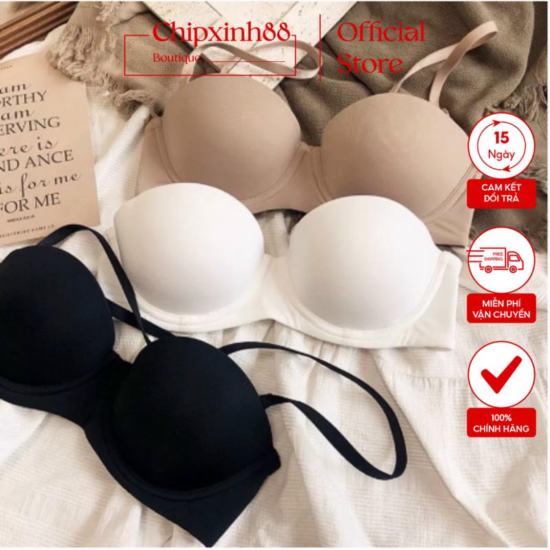 Áo Lót Nữ Gọng Silicon Quả Ngang Siêu Nâng Ngực Hàng Cao Cấp 0081( lùi size)  Women