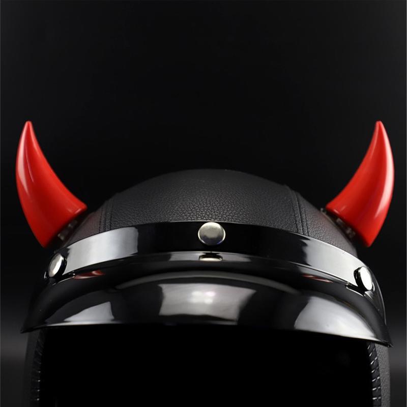 2Pcs Rubber Motorcycle Helmet Corner Horn Decoration Accessories with Suction Cup Soft Horn Headwear #469731 7