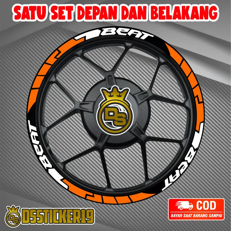 STIKER VELEG HONDA BEAT BARU DAN LAMA STICKER CUTTING LIS VELG BEAT Motorcycle 4